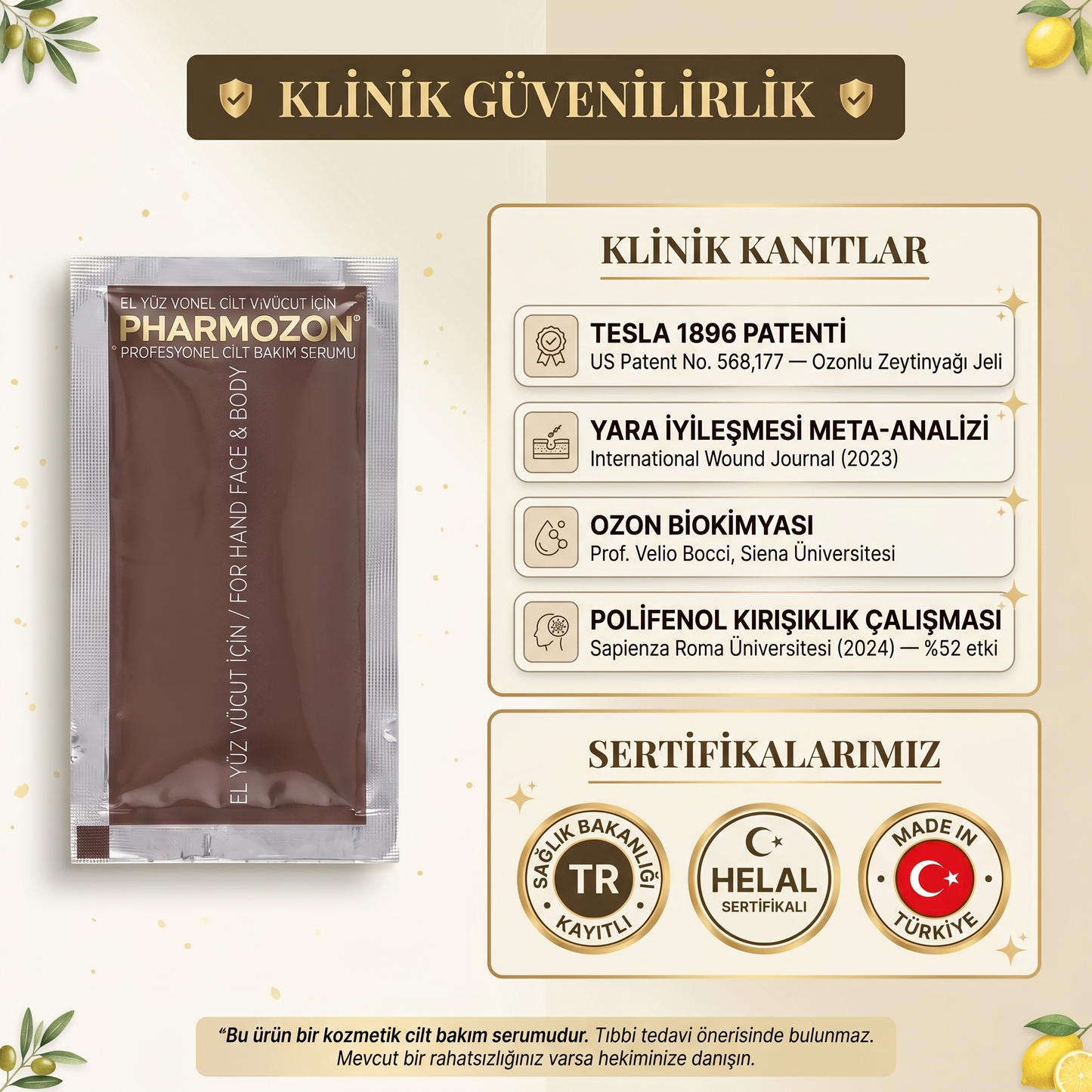 PHARMAOZON CİLT BAKIM SERUMU — ŞASE 2 ML x 50 ADET