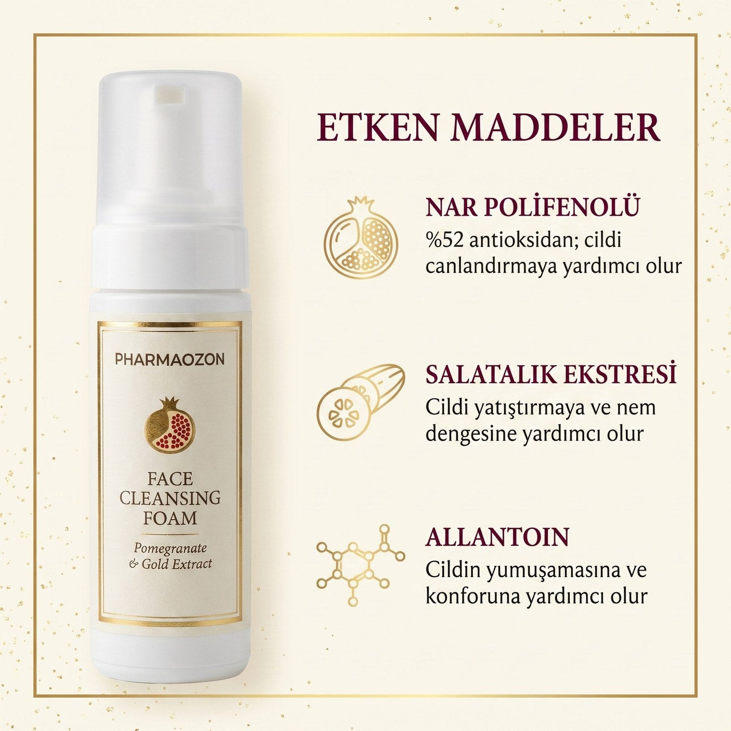 PHARMAOZON NAR CİLT TEMİZLEME KÖPÜĞÜ 150 ML