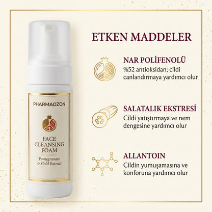 PHARMAOZON NAR CİLT TEMİZLEME KÖPÜĞÜ 150 ML